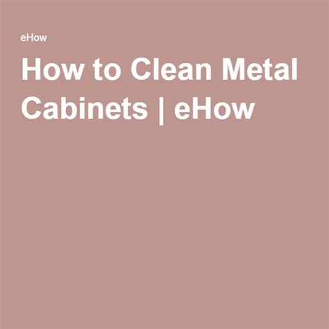 metal cabinet cleaning instructions